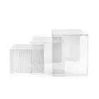 Dreiteiliges Set aus Plexiglas-Beistelltischen, hergestellt in Italien - Leandro Viadurini