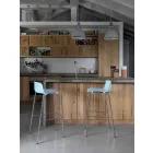 Hoher Hocker, 2 Stück, aus Metall und Polypropylen Made in Italy - Christabel Viadurini