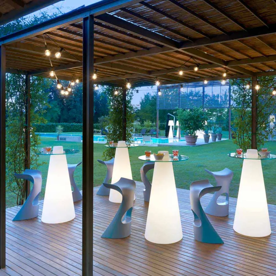 Farbiger hoher Hocker Slide Koncord modernes Design aus Italien Viadurini