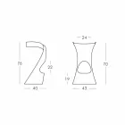 Moderner High Design Hocker aus Polyethylen - Koncord Next by Slide Viadurini