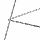 Hoher Barhocker aus Leder mit Stahlstruktur Made in Italy - Beniamino Viadurini