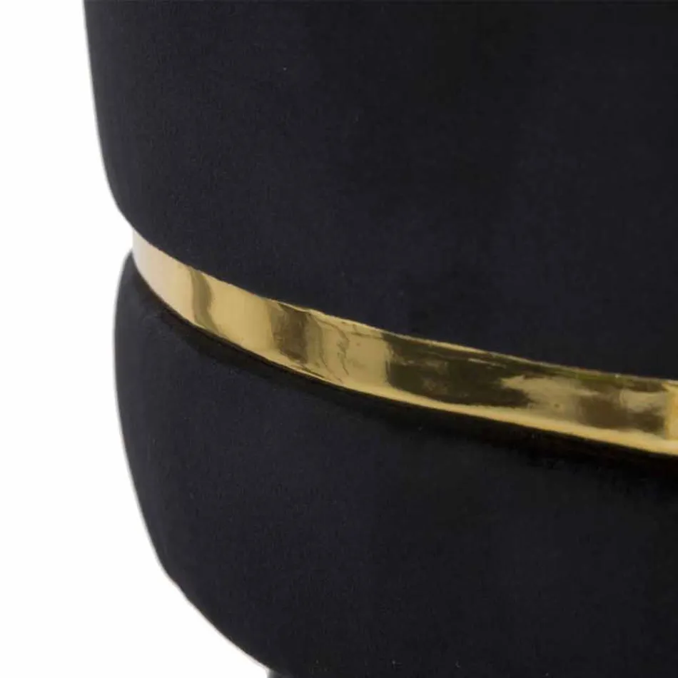 Runder Barhocker aus Holz und Stoff im modernen Design - Rupert Viadurini