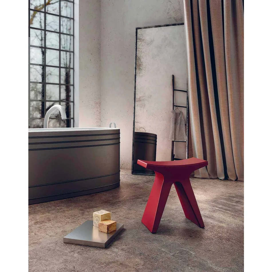 Niedriger Polypropylen-Hocker für den Außenbereich Made in Italy - Prue Viadurini