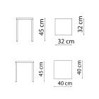 Niedriger quadratischer Outdoor-Hocker aus Stahl Made in Italy - Azul Viadurini