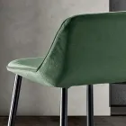 Hocker mit Metallbeinen und Monocoque-Stoffsitz Made in Italy - Hinata Viadurini