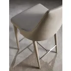 Hocker mit Rückenlehne, Design Metal Base - Berenice Viadurini