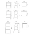 Hocker mit Struktur aus massivem Buchenholz, hergestellt in Italien – Regensburg Viadurini