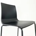 Küchenhocker aus Stahl und Technopolymer Made in Italy 2 Stück - Girlande Viadurini