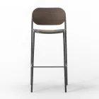 Küchenhocker aus Eichenholz und Metall Made in Italy 2 Stück - Saffia Viadurini