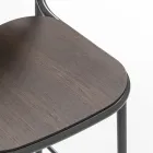 Küchenhocker aus Eichenholz und Metall Made in Italy 2 Stück - Saffia Viadurini