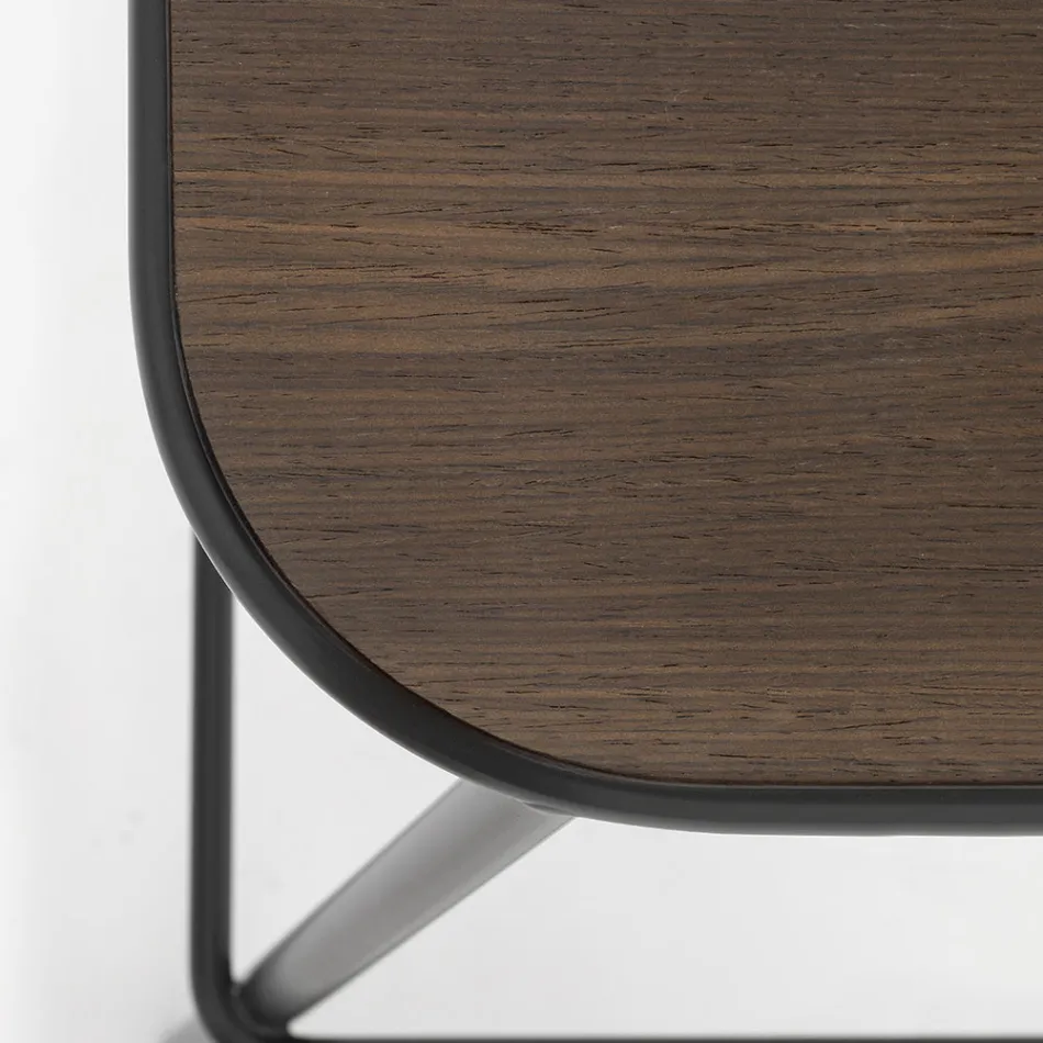 Küchenhocker aus Eichenholz und Metall Made in Italy 2 Stück - Saffia Viadurini