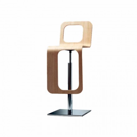 Modernes Design Küchenhocker aus Eichenholz und Metall - Signorotto Viadurini