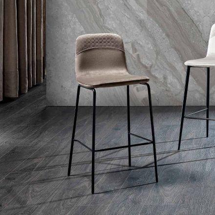 Küchenhocker aus farbigem Samt, modernes und elegantes Design – Bizet Viadurini