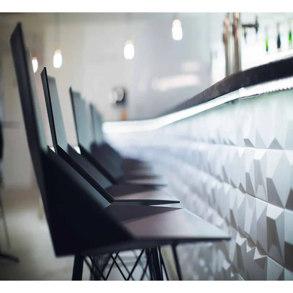 Faz by Vondom Außenhocker H 111 cm aus Polypropylen und Stahl Viadurini