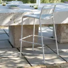 Stapelbarer Outdoor-Hocker aus verzinktem Metall Made in Italy - Amina Viadurini