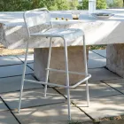 Stapelbarer Outdoor-Hocker aus verzinktem Metall Made in Italy - Amina Viadurini