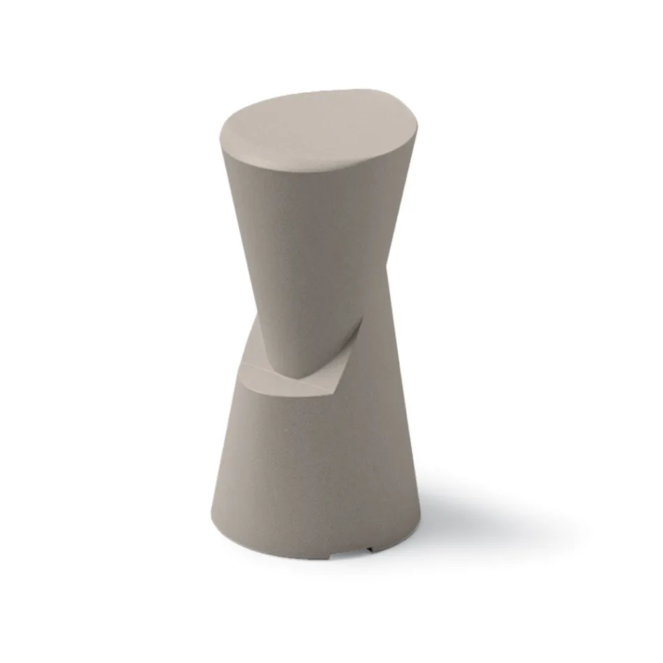 Außenhocker aus Polyethylen 7 Farben Made in Italy - Creme Viadurini