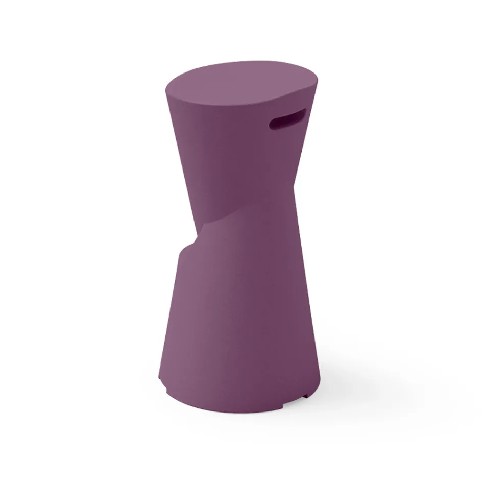 Outdoor-Hocker aus Polyethylen 7 Farben Made in Italy - Creme  Viadurini