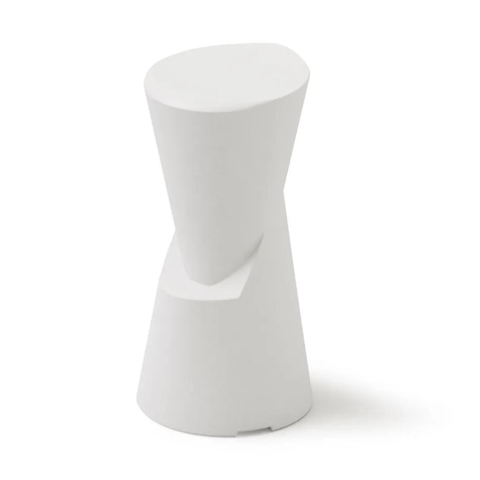 Außenhocker aus Polyethylen 7 Farben Made in Italy - Creme Viadurini