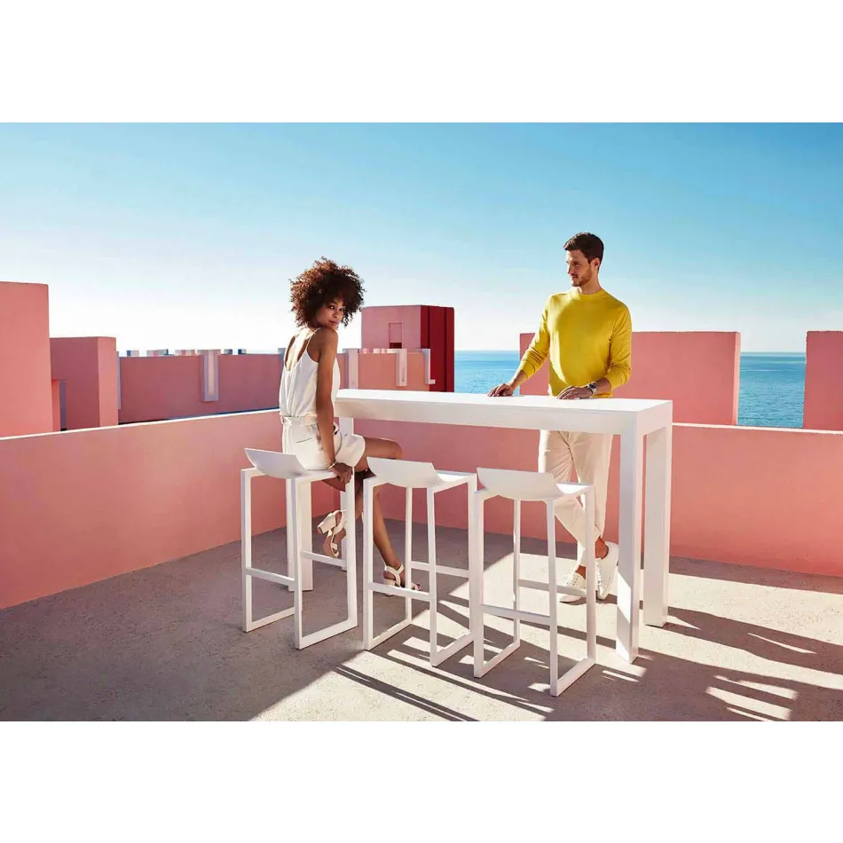Wall Street Vondom Outdoor-Hocker aus Polypropylen und Glasfaser Viadurini