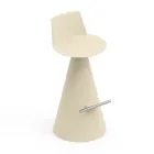 Wohnzimmerhocker aus Polyethylen mit Fußstütze - Ellipse Viadurini