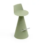 Wohnzimmerhocker aus Polyethylen mit Fußstütze - Ellipse Viadurini