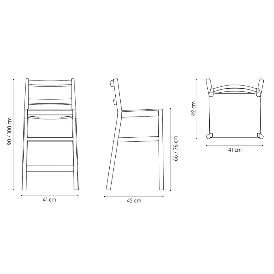 Luxushocker aus massiver Buche mit Stoffsitz, hergestellt in Italien – Nora Viadurini