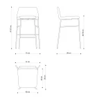 Luxuriöser Hocker mit Stoffbezug und Metallgestell, hergestellt in Italien – Molde Viadurini