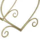 Niedriger goldener Eisenhocker mit stoffbezogenem Sitz - Dimentico Viadurini