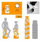 Stapelbarer Hocker für draußen oder drinnen Weiß oder Schwarz 2 Stück - Liberty by Myyour Viadurini