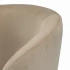 Fester Hocker mit Samtsitz und Stahlgestell, hergestellt in Italien – Alassio Viadurini