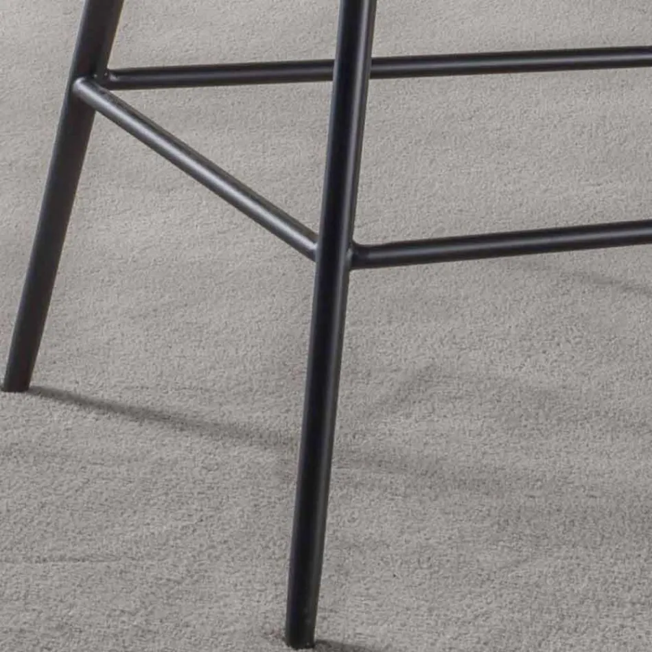 Fester Hocker H 65 cm, Struktur mit 4 Metallbeinen - Ines Viadurini