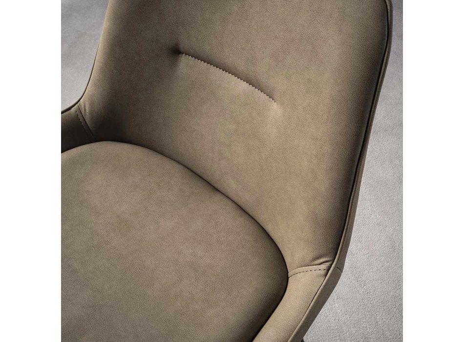 Moderner Hocker mit Sitzfläche aus Kunstleder H 65 cm - Ines  Viadurini