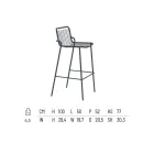 Stapelbarer Outdoor-Hocker aus Metall Made in Italy 2 Stück - Vikas Viadurini