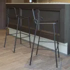 Stapelbarer Outdoor-Hocker aus Metall Made in Italy 2 Stück - Vikas Viadurini