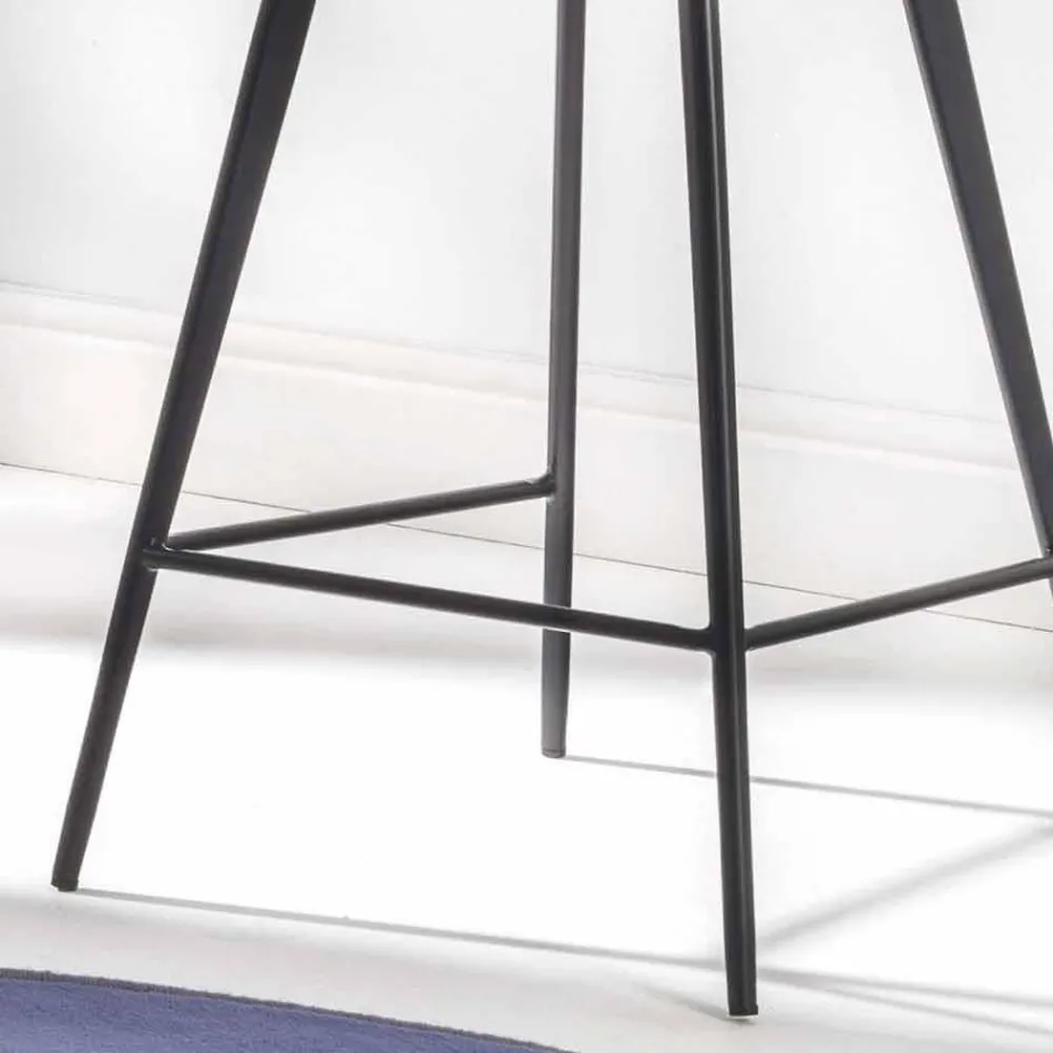 Hocker aus Kunstleder H 80, Base 4 Legs - Ovid Viadurini