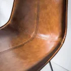 Hocker aus Kunstleder H 80, Base 4 Legs - Ovid Viadurini