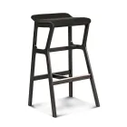 Hocker aus massiver Buche mit Stoffsitz, hergestellt in Italien – Regensburg Viadurini