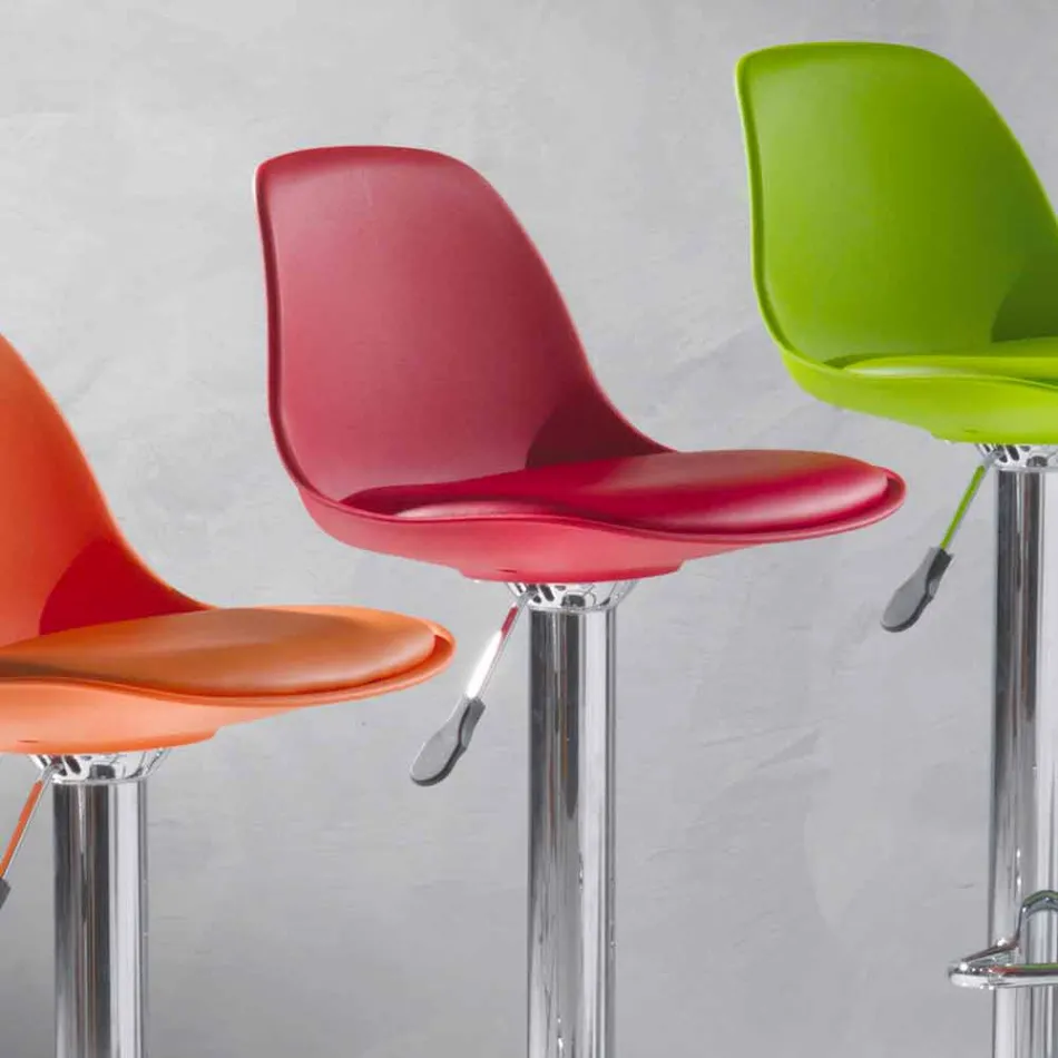 Hocker aus Polypropylen, modernes Design und Liftable - Pink Viadurini