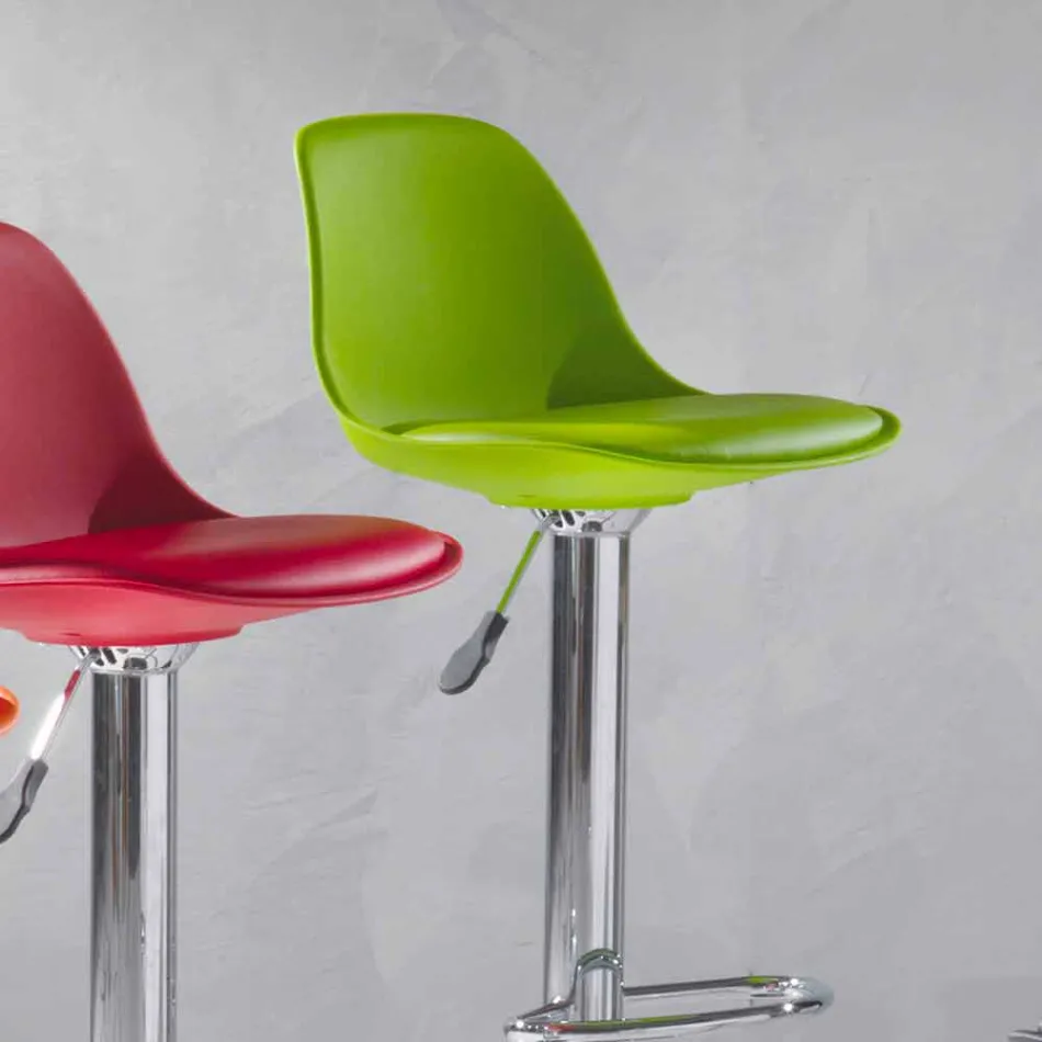 Hocker aus Polypropylen, modernes Design und Liftable - Pink Viadurini