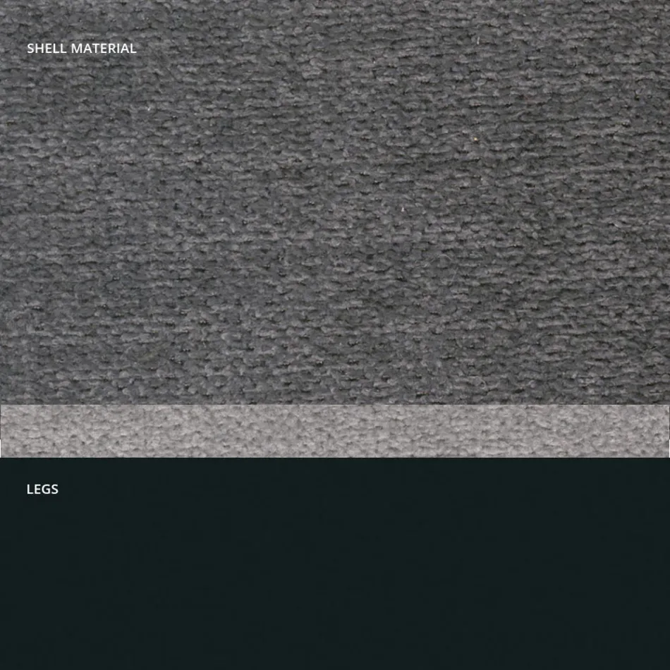 Hocker aus Stoff und anthrazitfarbenem Metalldesign Made in Italy - Marianet Viadurini