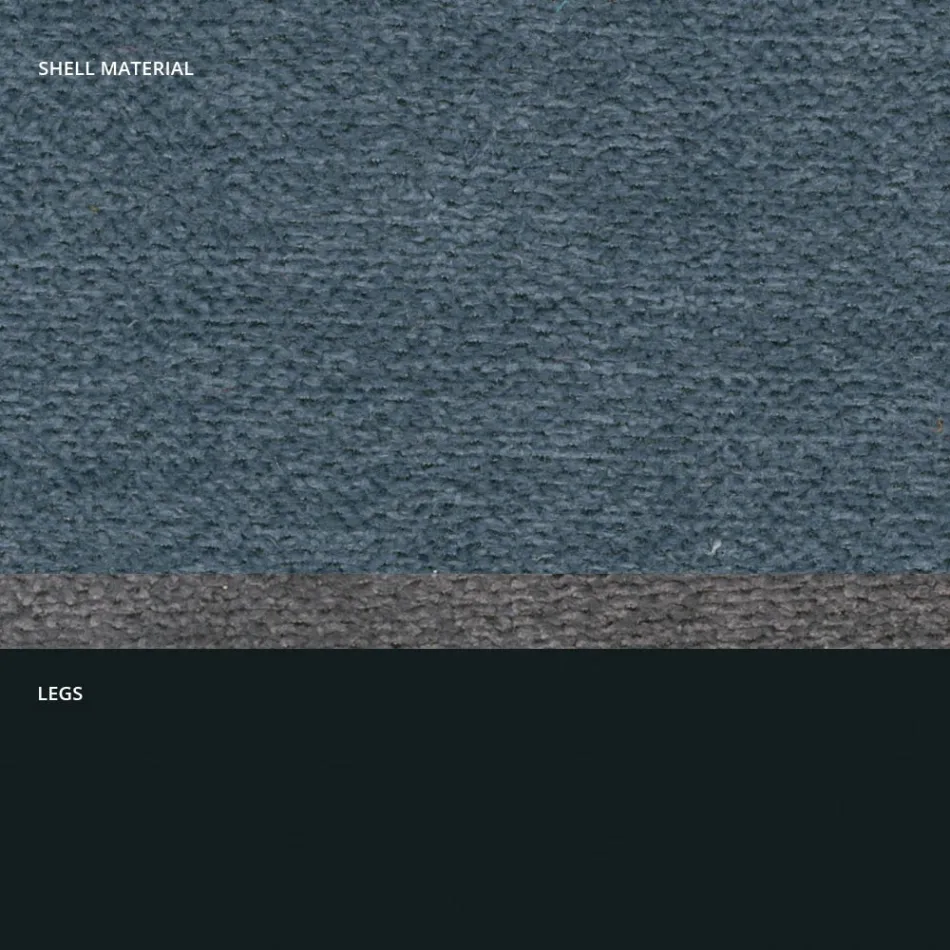 Hocker aus Stoff und anthrazitfarbenem Metalldesign Made in Italy - Marianet Viadurini