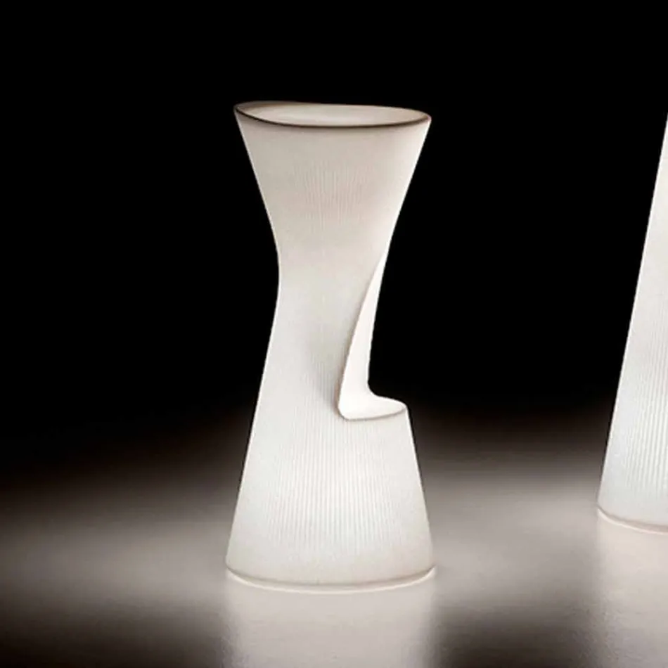 Leuchtender Außenhocker aus Polyethylen mit LED Made in Italy - Desmond Viadurini