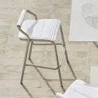 Outdoor-Hocker mit Kissen inklusive Made in Italy - Noss by Varaschin Viadurini