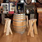 Klappbarer und stapelbarer Hocker aus massiver Esche – Write Viadurini