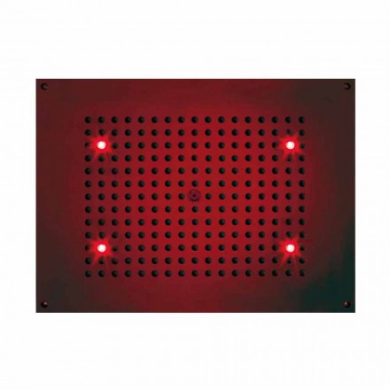 Rechteckige Kopfbrause Bossini Dusche einen Strahl mit Chromotherapie Viadurini