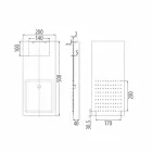 Stahlwandduschkopf mit Doppelstrahl Made in Italy - Cartesio Viadurini