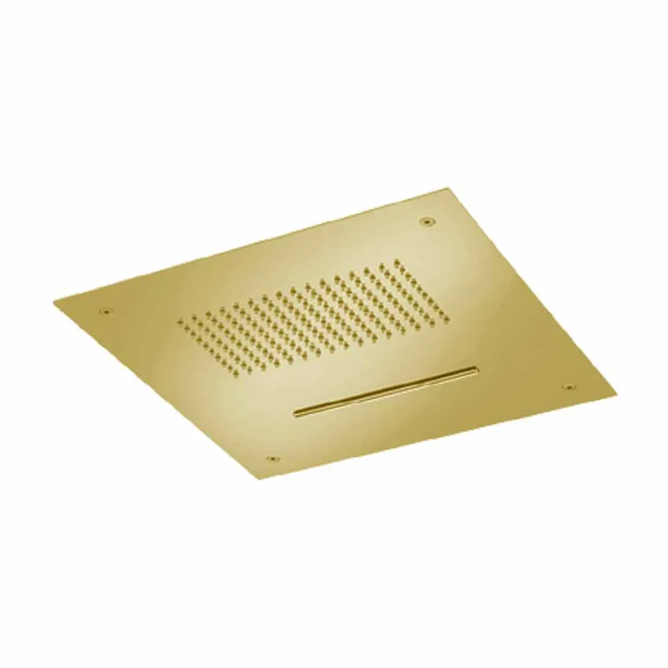 Stahldecke Duschkopf mit Doppelstrahl Made in Italy - Quinto Viadurini