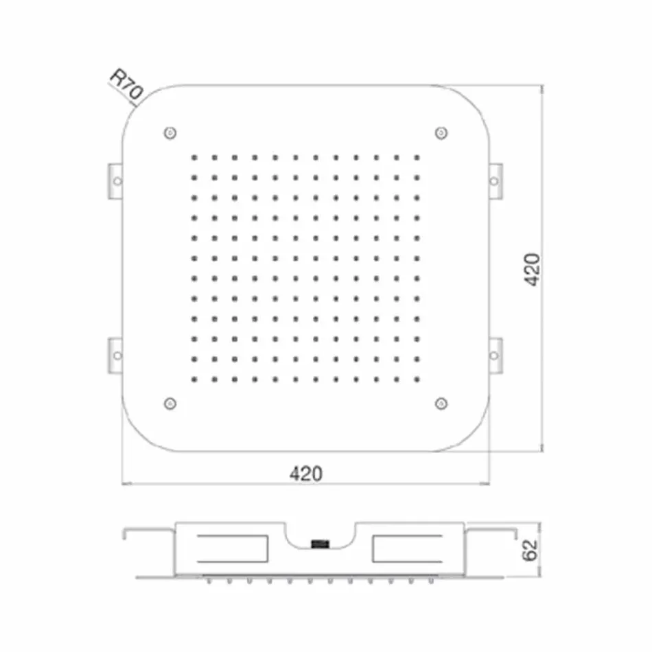 Single Jet Decken-Duschkopf aus Edelstahl Made in Italy - Elcan Viadurini