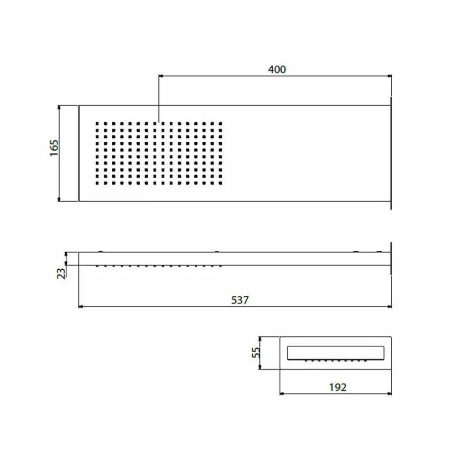 Stahlduschkopf mit Regenstrahl Made in Italy - Nairobi Viadurini
